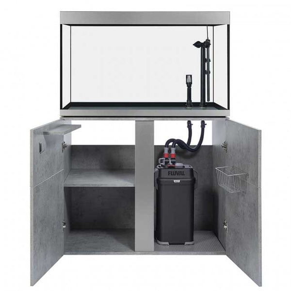 Fluval Siena 270 Aquarium and Cabinet Chicago Concrete