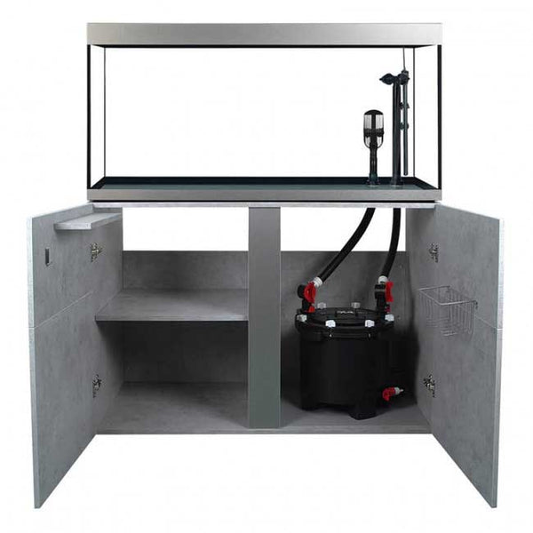 Fluval Siena 330 Aquarium and Cabinet Chicago Concrete