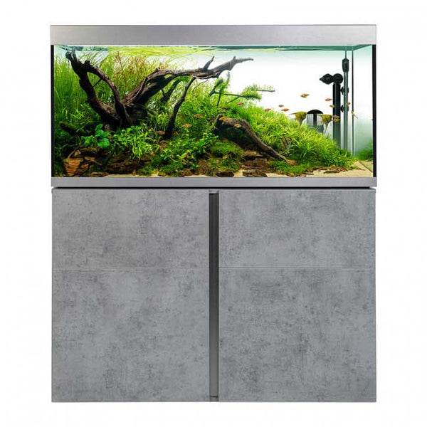 Fluval Siena 330 Aquarium and Cabinet Chicago Concrete